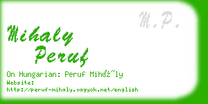 mihaly peruf business card